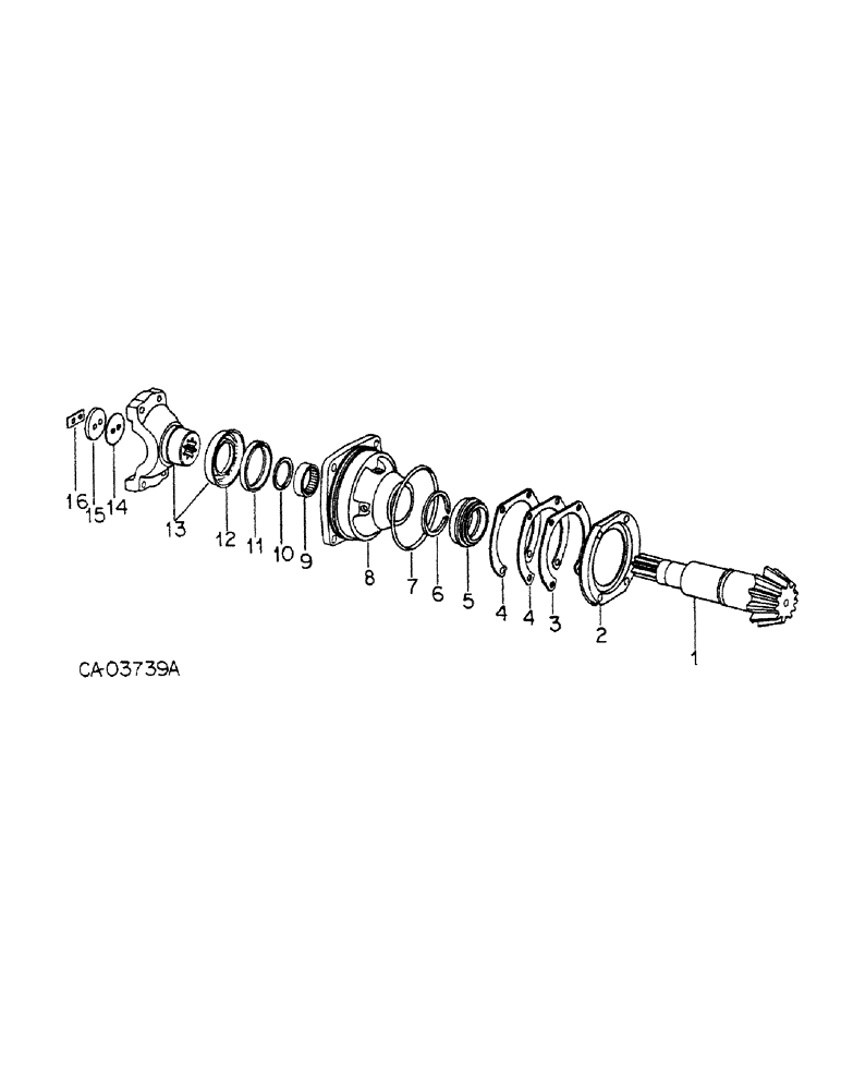 Схема запчастей Case IH 4366 - (07-30) - DRIVE TRAIN, PINION BEARING REAR, 4366 TRACTOR (04) - Drive Train