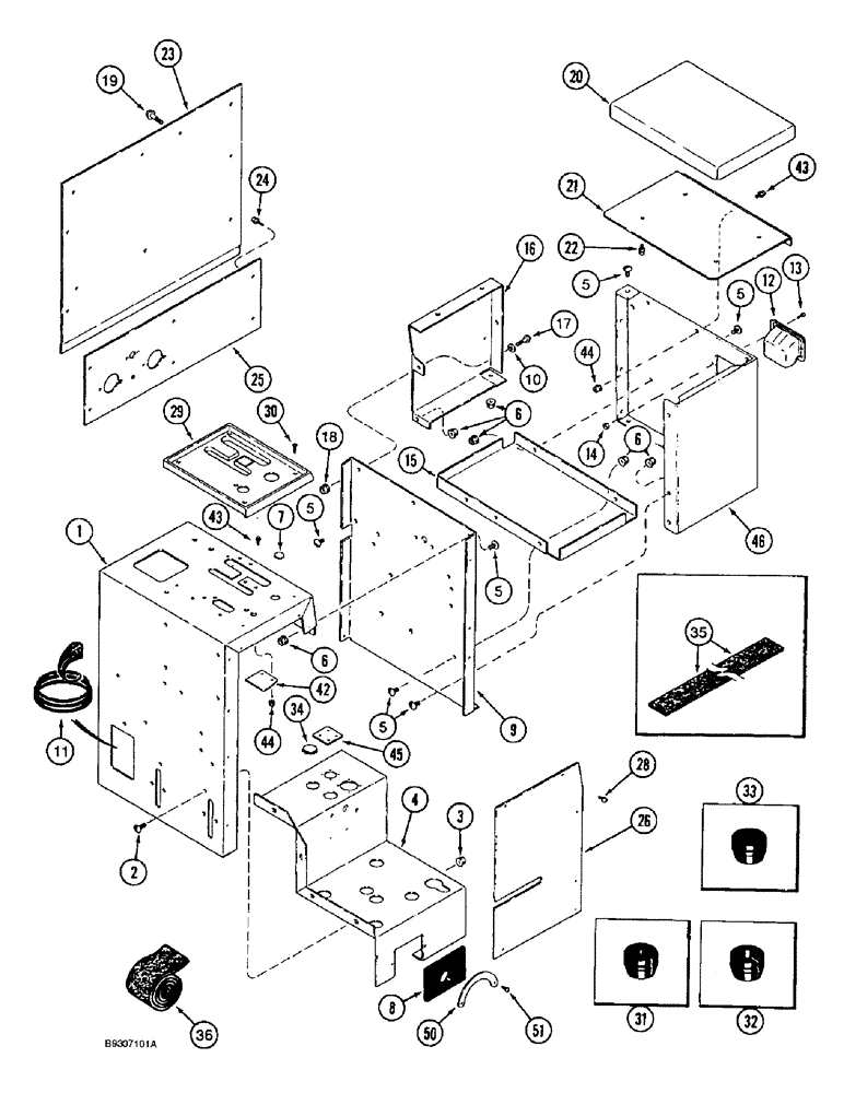 Схема запчастей Case IH 1666 - (9G-20) - CAB, LEFT-HAND CONSOLE (10) - CAB & AIR CONDITIONING