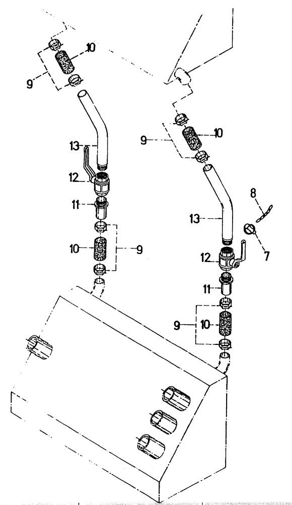 Схема запчастей Case IH 7700 - (B05[00A]) - HYDRAULIC SUCTION LINES {ROTARY CHOPPER} Hydraulic Components & Circuits