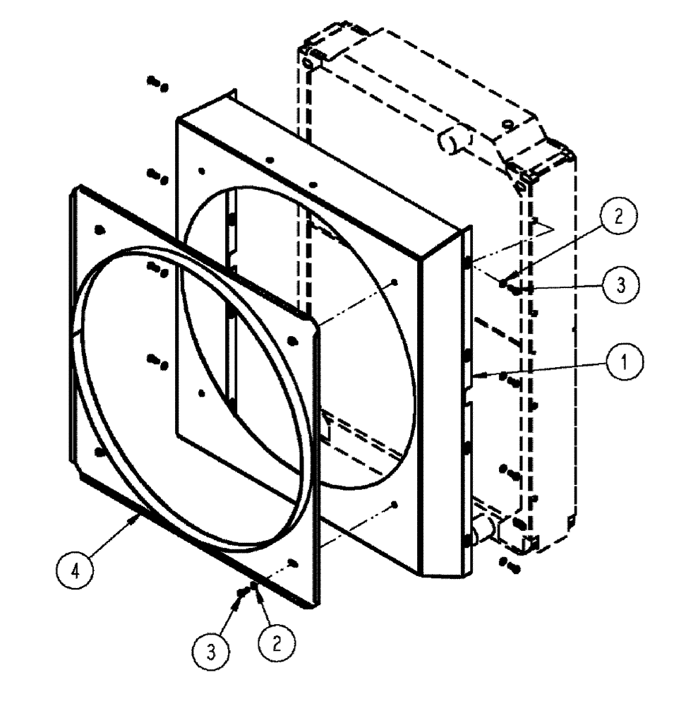 Схема запчастей Case IH TITAN 4520 - (02-021[01]) - FAN SHROUD GROUP (01) - ENGINE