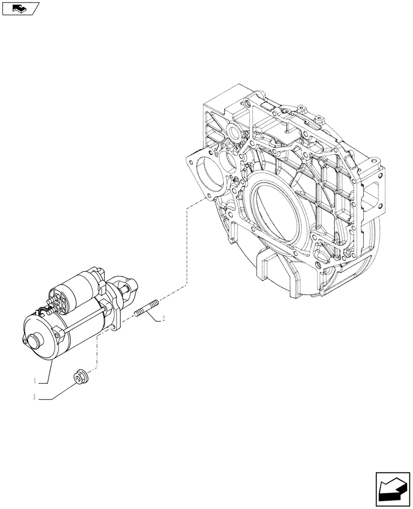 Схема запчастей Case IH F4HFE613T A005 - (55.201.01) - STARTER MOTOR (4893831 - 504108452) (55) - ELECTRICAL SYSTEMS