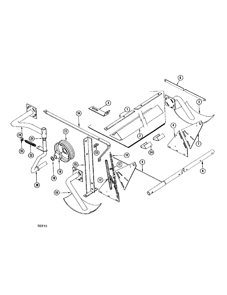 Схема запчастей Case IH 460 - (017A) - PICKUP SUPPORTS, 5 BELT (58) - ATTACHMENTS/HEADERS
