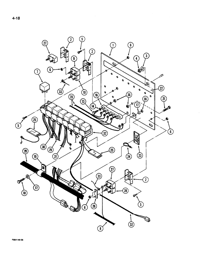 Схема запчастей Case IH 9270 - (4-018) - SYSTEMS CIRCUIT BREAKERS & SOLENOIDS (04) - ELECTRICAL SYSTEMS