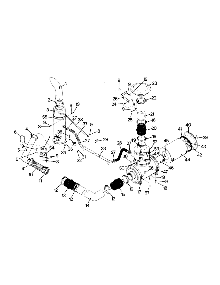 Схема запчастей Case IH ST450 - (04-10) - INTAKE AND EXHAUST SYSTEM, CAT ENGINE (04) - Drive Train