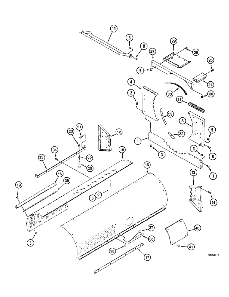 Схема запчастей Case IH 2144 - (9B-20) - CAGE, FRONT (14) - ROTOR, CONCANVES & SIEVE