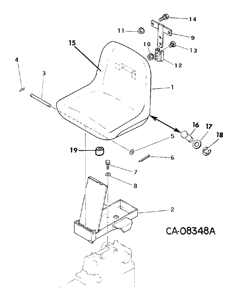 Схема запчастей Case IH 234 - (13-13) - SUPERSTRUCTURE, SEAT, TOOL BOX AND SUPPORTS, 234 (05) - SUPERSTRUCTURE