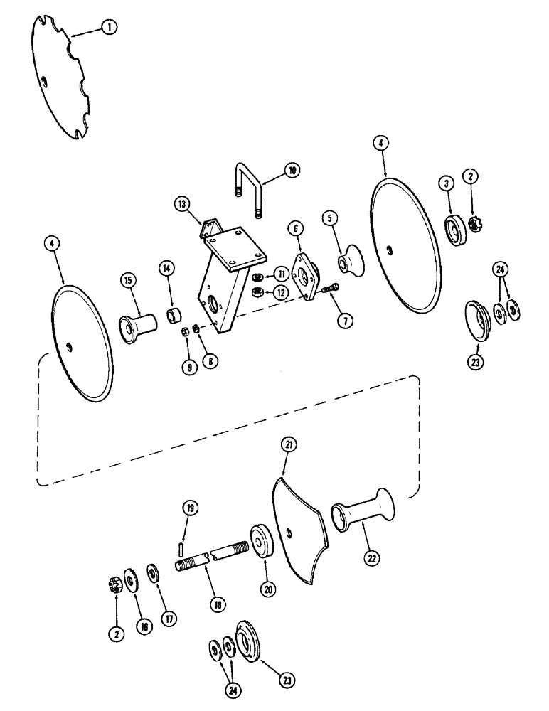 Схема запчастей Case IH DOT 23 - (50) - REAR RIGHT WING GANG, MODEL 23-18 