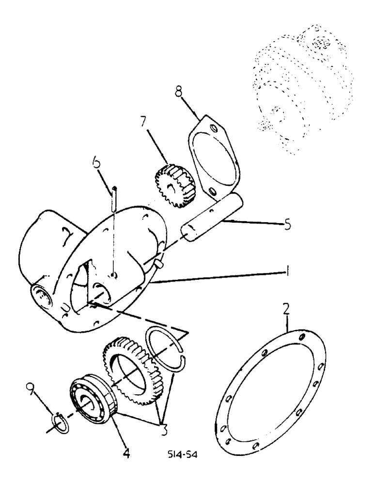 Схема запчастей Case IH 784 - (10-054) - SIDE-MOUNTED HYD PUMP DRIVE (07) - HYDRAULICS