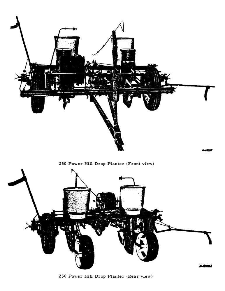 Схема запчастей Case IH 250 - (E-02) - 250 FRONT & REAR VIEWS 
