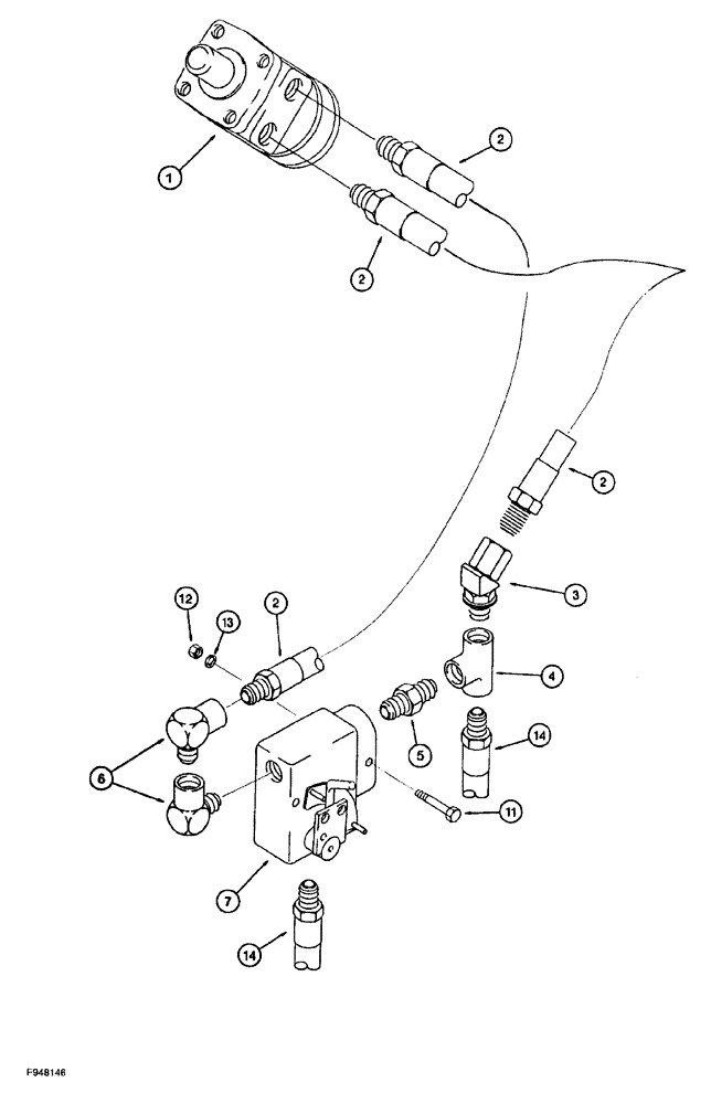 Схема запчастей Case IH 1260 - (8-006) - HYDRAULIC AUGER FEEDER (07) - HYDRAULICS