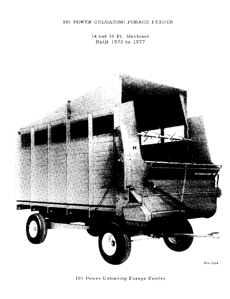 Схема запчастей Case IH 105 - (C-02) - 105 POWER UNLOADING FORAGE FEEDER 