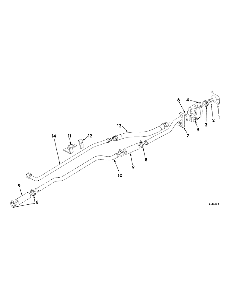Схема запчастей Case IH 2424 - (129) - HYDRAULIC POWER SUPPLY, HYDRAULIC POWER SUPPLY, GASOLINE ENGINE TRACTORS (07) - HYDRAULIC SYSTEM