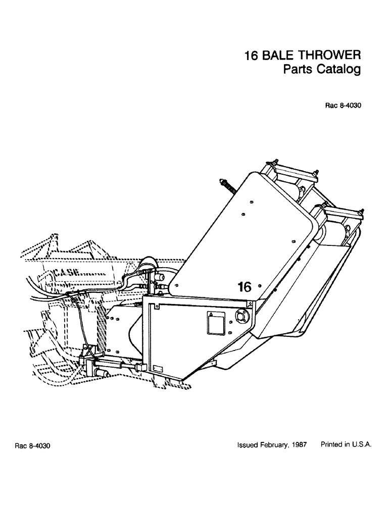 Схема запчастей Case IH 16 - (01A) - 16 BALE THROWER 