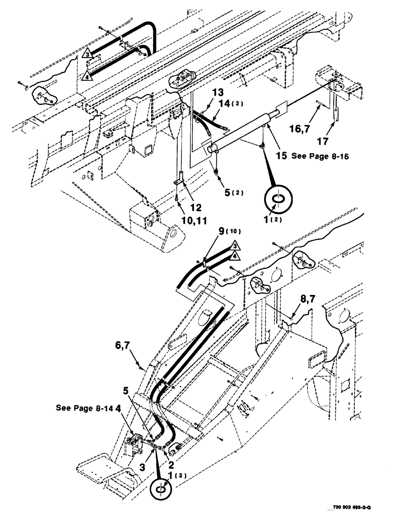 Схема запчастей Case IH 8575 - (09-026) - BALE EJECTOR KIT-CONTINUED (HYDRAULICS) Decals & Attachments