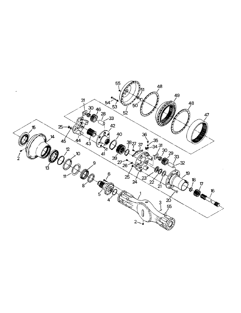 Схема запчастей Case IH CP-1325 - (04-50) - AXLE ASSEMBLY, K598.60/70 (04) - Drive Train