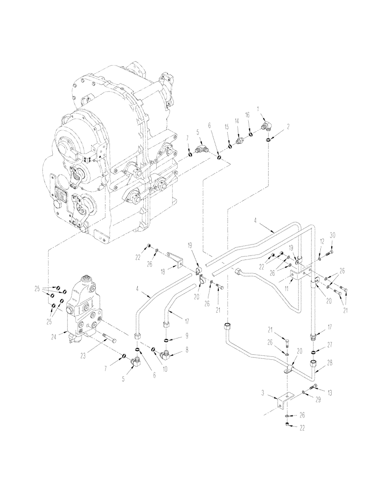 Схема запчастей Case IH STX325 - (06-12) - POWER TAKEOFF - CLUTCH LUBRICATION, WITH MANUAL SHIFT TRANSMISSION (06) - POWER TRAIN