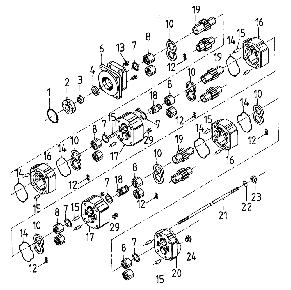 Схема запчастей Case IH 7700 - (B02[56]) - HYDRAULIC MOTOR, BASECUTTER DRIVE OPTIONAL, M51C Hydraulic Components & Circuits
