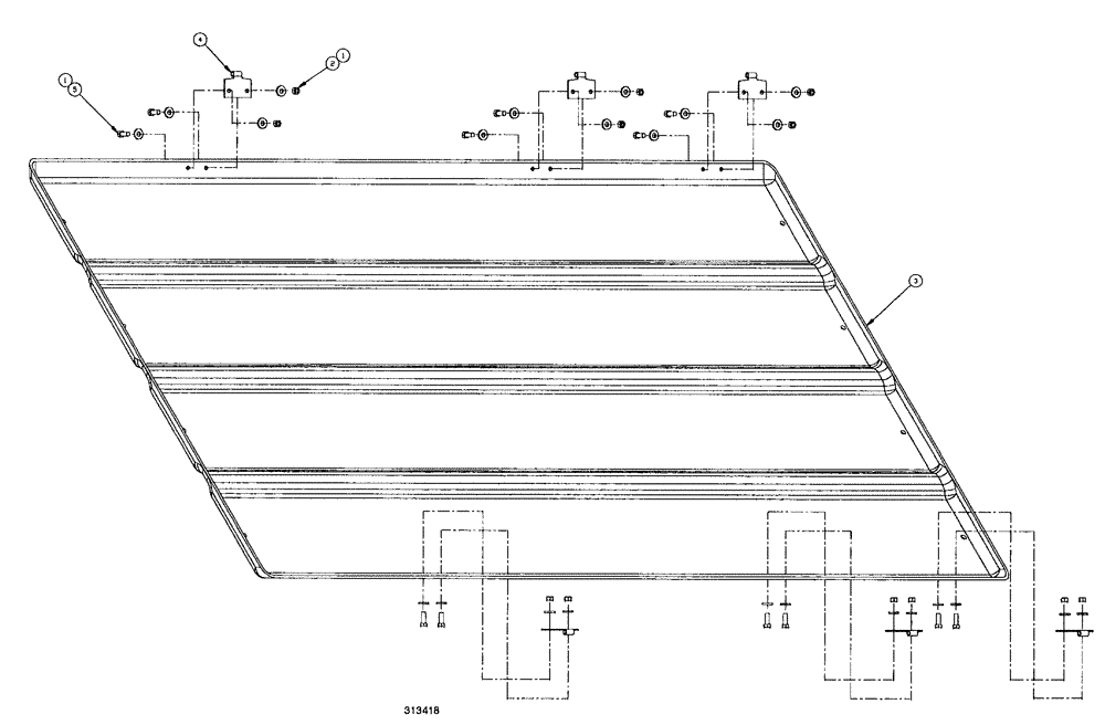 Схема запчастей Case IH SPX4260 - (295) - REAR PAN ASSEMBLY (78) - SPRAYING