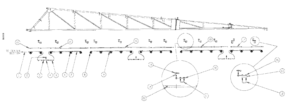 Схема запчастей Case IH SPX3185 - (09-037) - LIQUID PLUMBING - 90 6-BOOM SHUTOFF 20" NOZZLE SPACING Liquid Plumbing