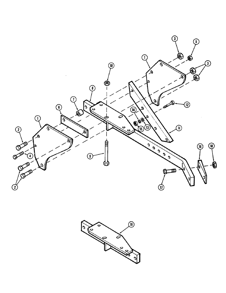 Схема запчастей Case IH 308 - (12) - SHEAR BOLT BEAM 
