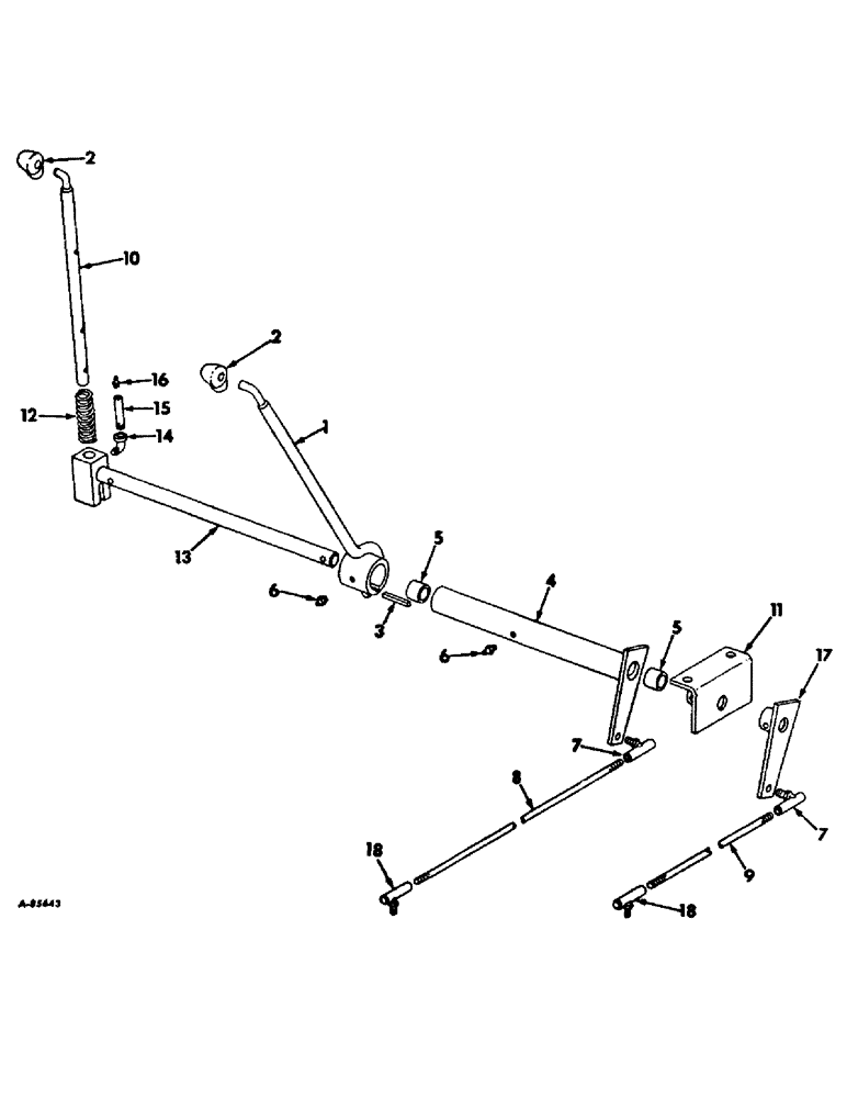 Схема запчастей Case IH 4186 - (07-12) - DRIVE TRAIN, RANGE AND SPEED TRANSMISSION, LEVERS AND CONNECTIONS (04) - Drive Train
