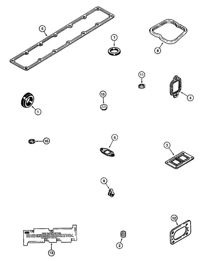 Схема запчастей Case IH 8850 - (10-74) - GASKET KIT, SERIAL NUMBER CFH0099165 AND LATER , VALVE GRIND (02) - ENGINE