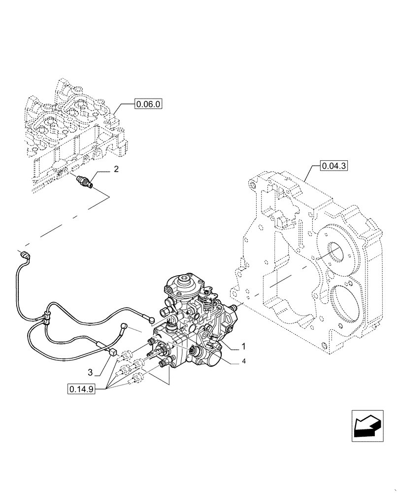 Схема запчастей Case IH P85 - (0.14.0/1[01]) - INJECTION PUMP - P85 (02) - ENGINE