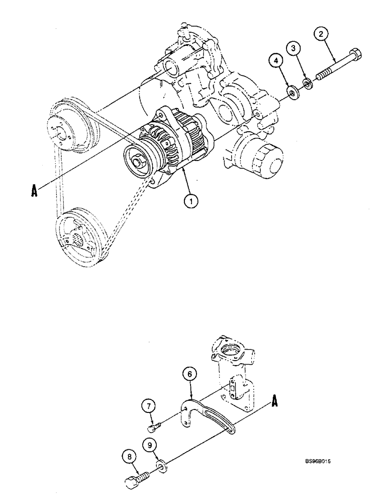 Схема запчастей Case IH 1825B - (4-02) - ALTERNATOR AND MOUNTING (04) - ELECTRICAL SYSTEMS