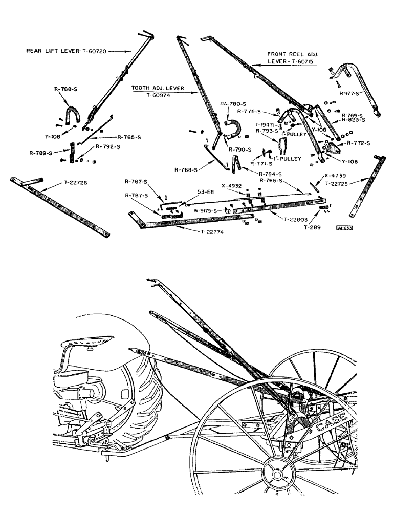 Схема запчастей Case IH F170 - (24) - TRACTOR LEVERS 