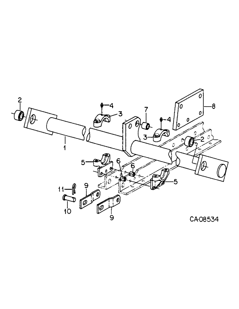Схема запчастей Case IH 6500 - (B-07) - ROCKSHAFT, WHEEL DEPTH CONTROL 