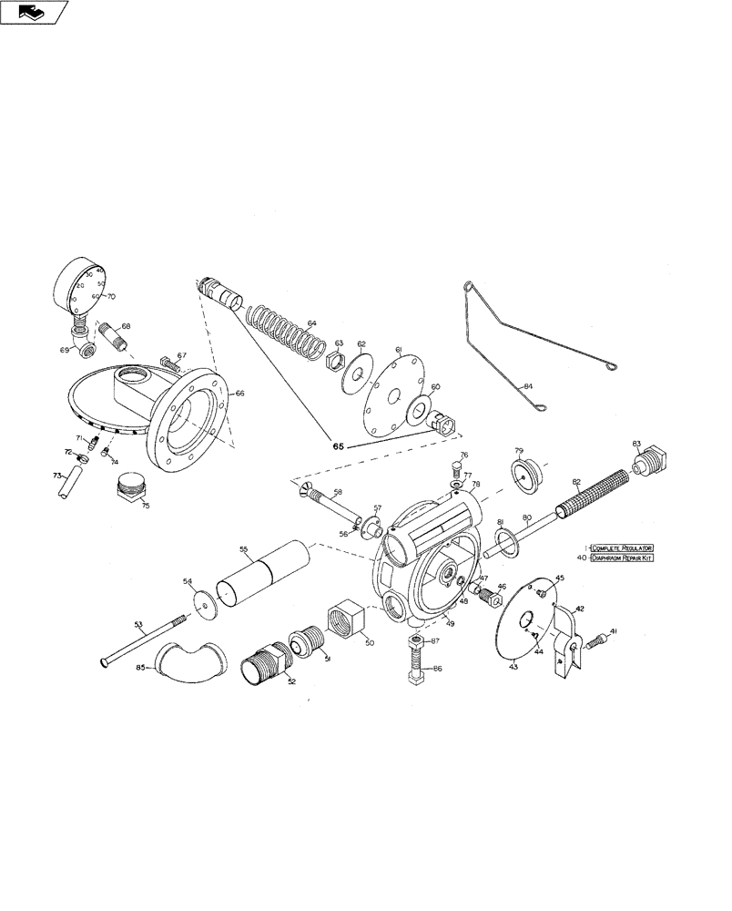 Схема запчастей Case IH CHIZZL CHAMP - (35.106.02[01]) - 1635 SQUIBB REGULATOR PART LIST (35) - HYDRAULIC SYSTEMS