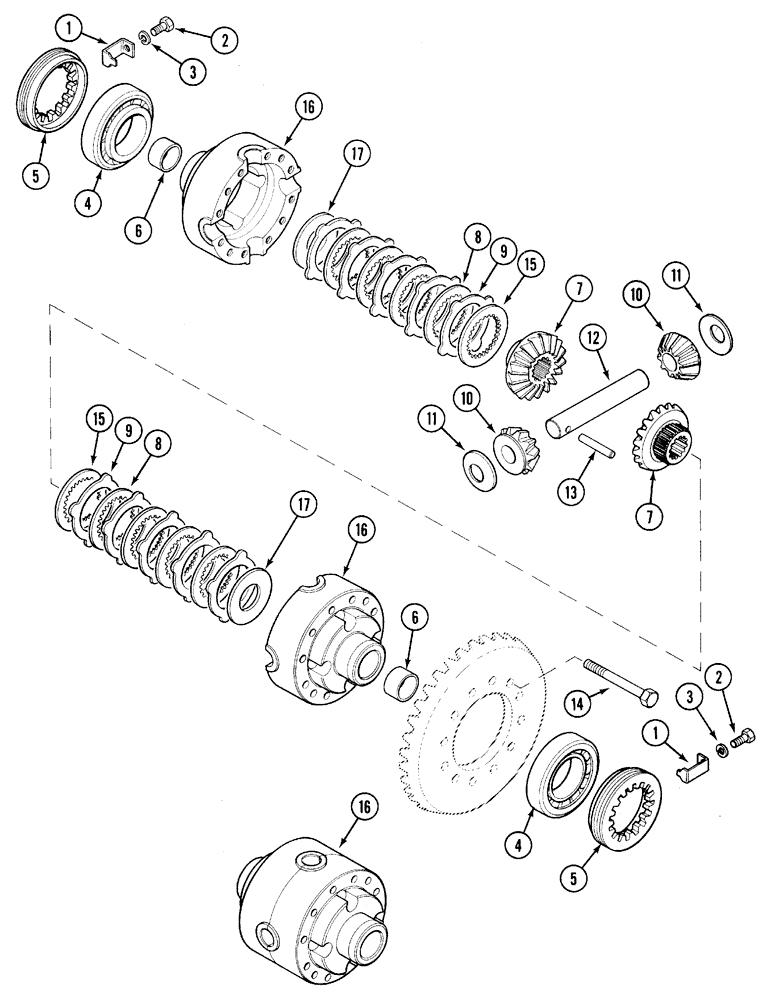Схема запчастей Case IH 5120 - (5-32) - MFD DIFFERENTIAL (05) - STEERING