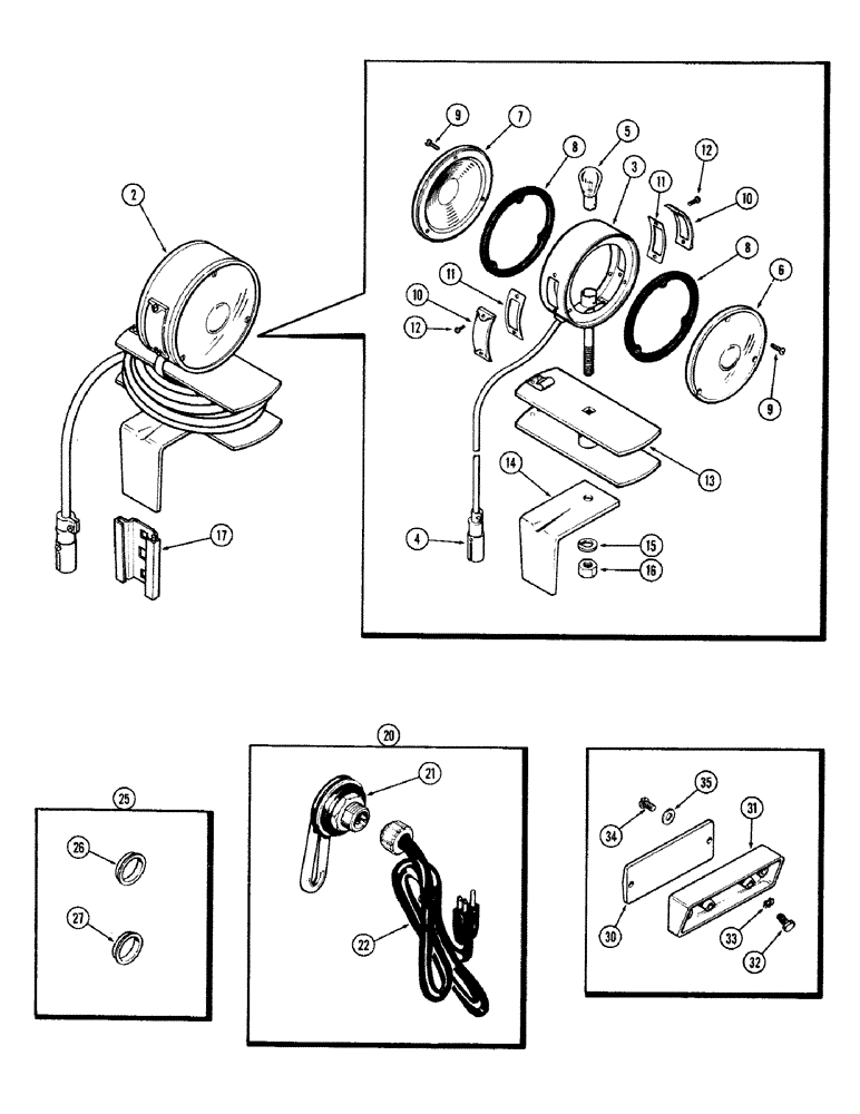 Схема запчастей Case IH 870 - (103A) - ELECTRICAL ATTACHING PARTS, FLASHER WARNING LAMP (04) - ELECTRICAL SYSTEMS