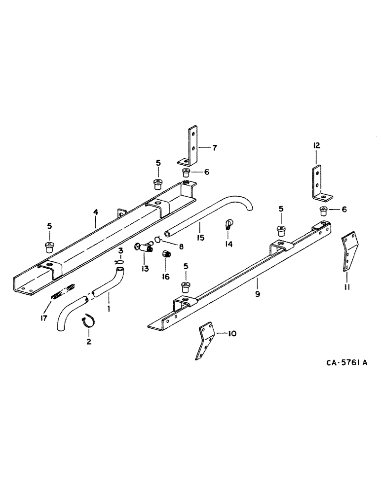 Схема запчастей Case IH 1460 - (12-14) - POWER, ENGINE RAILS, S/N 6540 AND ABOVE Power