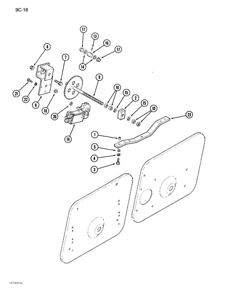 Схема запчастей Case IH 1640 - (9C-18) - CLEANING FAN DRIVE SPEED CONTROL (15) - BEATER & CLEANING FANS