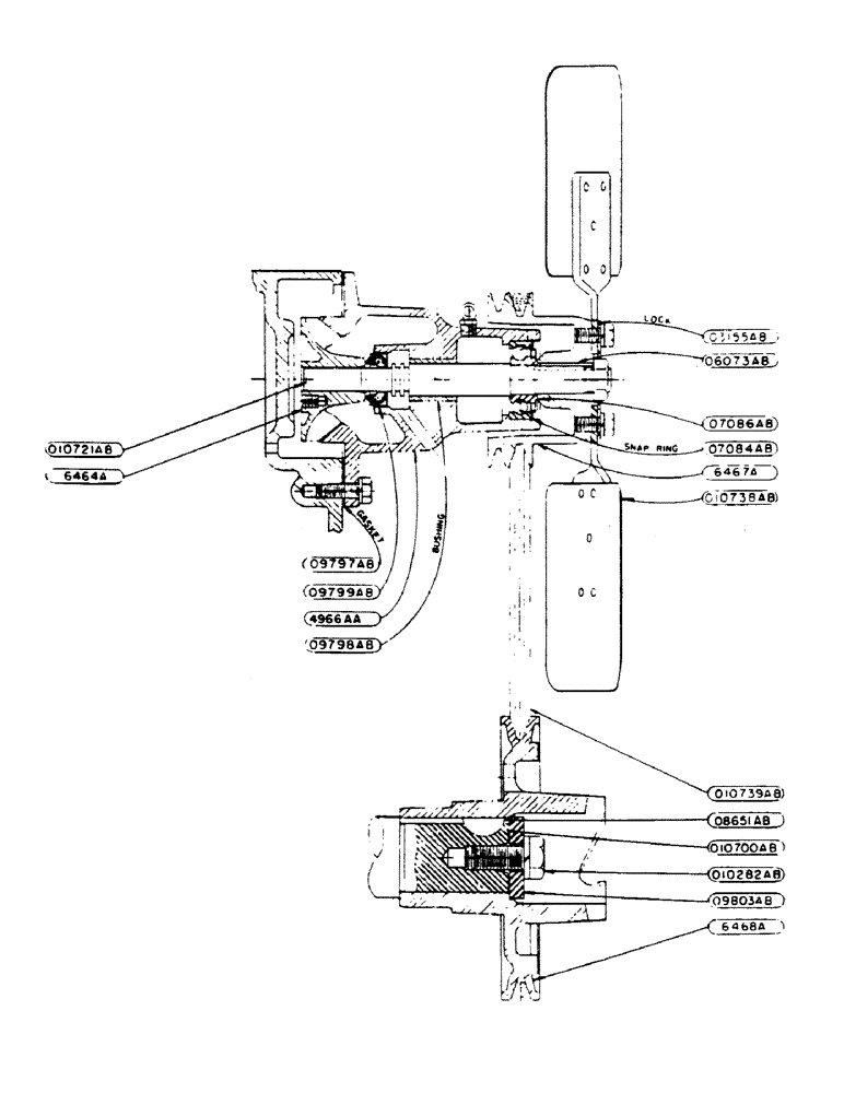 Схема запчастей Case IH 400-SERIES - (092) - FAN AND WATER PUMP ASSEMBLY (04) - ELECTRICAL SYSTEMS