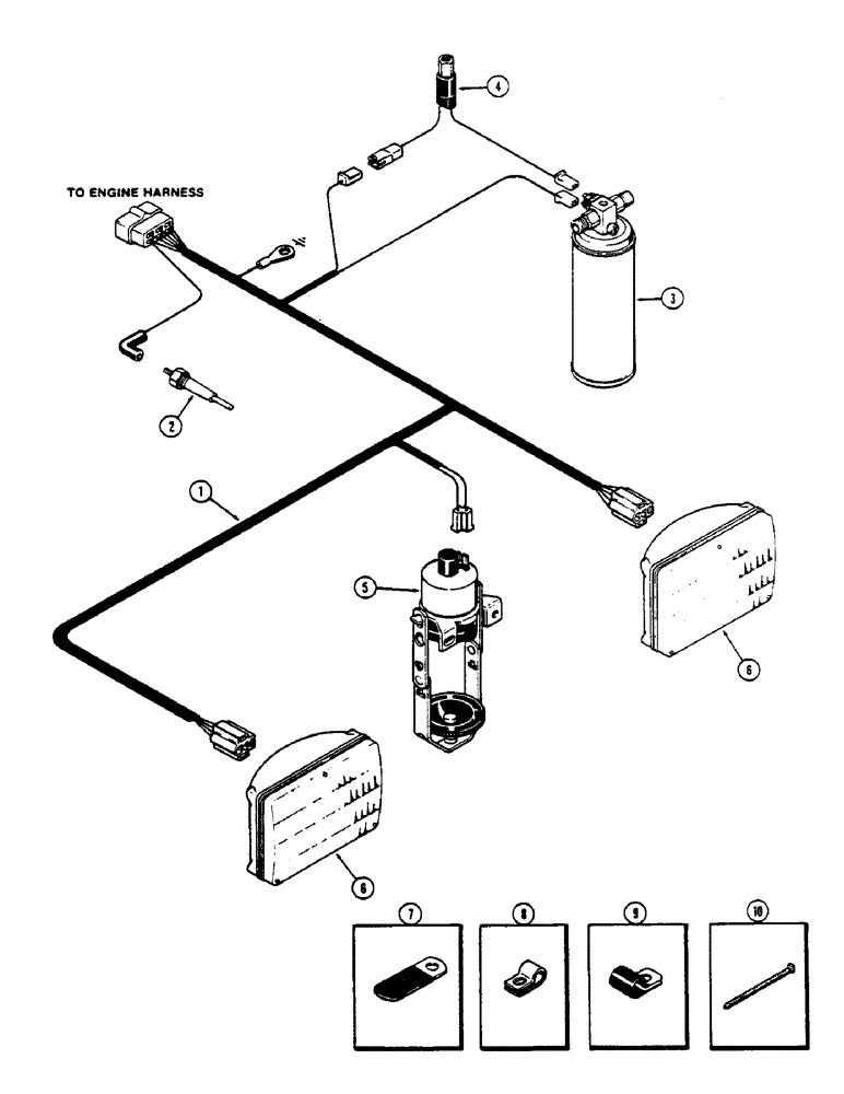 Схема запчастей Case IH 2590 - (4-092) - FORWARD COMPONENT HARNESS (04) - ELECTRICAL SYSTEMS