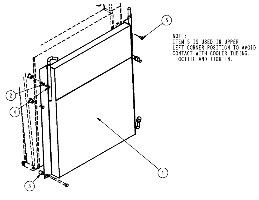 Схема запчастей Case IH TITAN 4020 - (02-022) - A/C CONDENSOR GROUP (01) - ENGINE