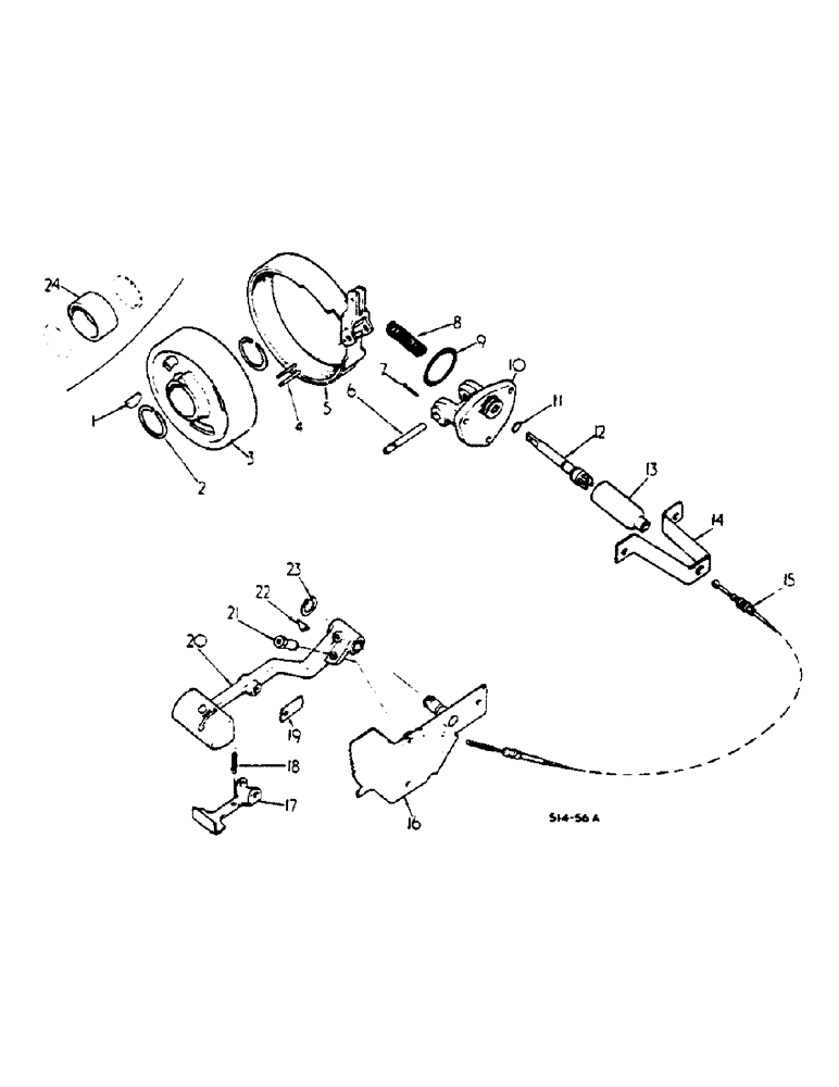 Схема запчастей Case IH 454 - (04-07) - PARK LOCK (5.1) - BRAKES