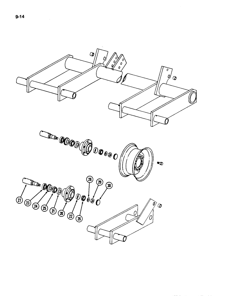 Схема запчастей Case IH 496 - (9-14) - WHEEL AXLE (09) - CHASSIS/ATTACHMENTS