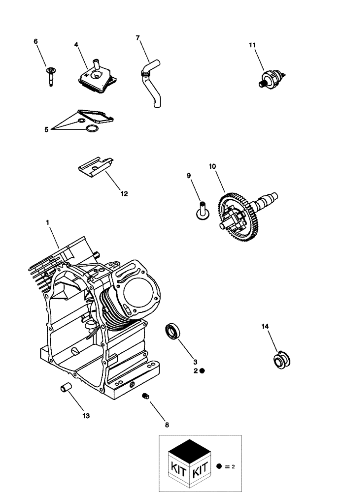 Схема запчастей Case IH SCOUT - (10.101.02) - CYLINDER ASSEMBLY (10) - ENGINE