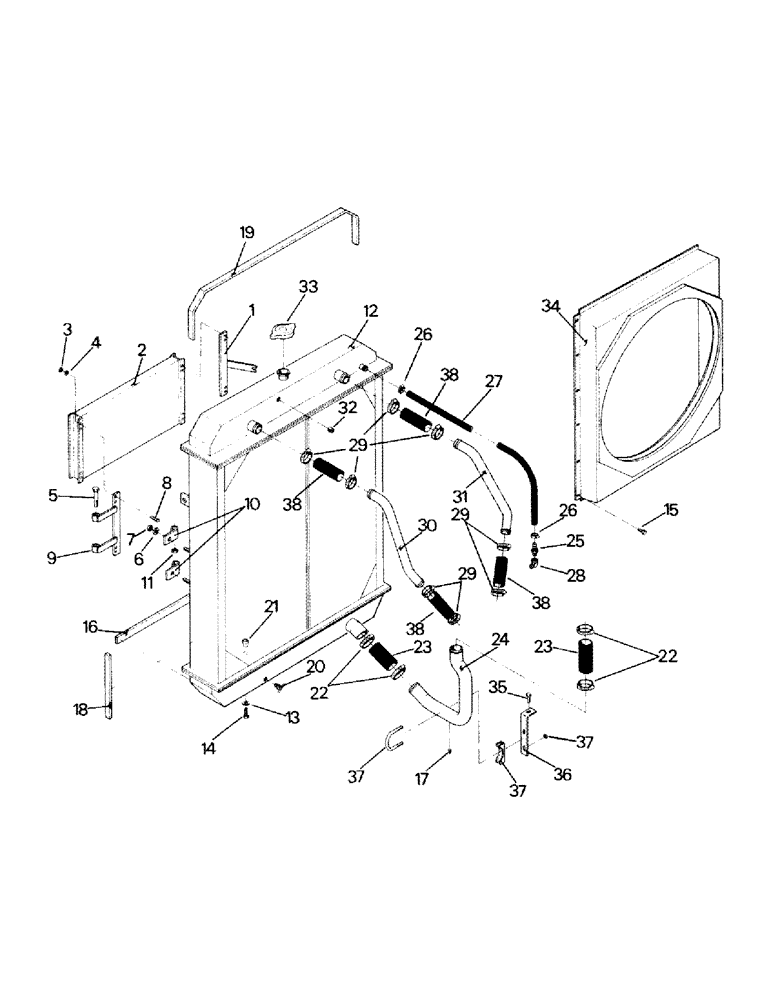 Схема запчастей Case IH ST450 - (04-13) - RADIATOR AND MOUNTING, CAT ENGINE (04) - Drive Train