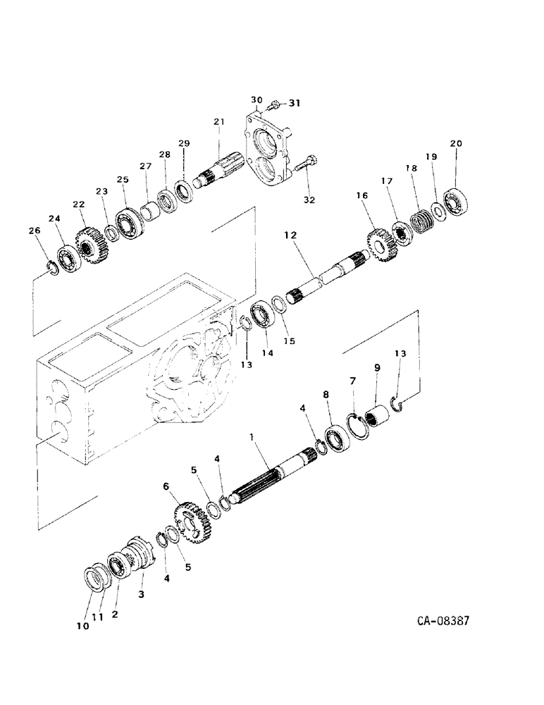Схема запчастей Case IH 234 - (07-26) - DRIVE TRAIN, PTO SHAFTS, 234 (04) - Drive Train