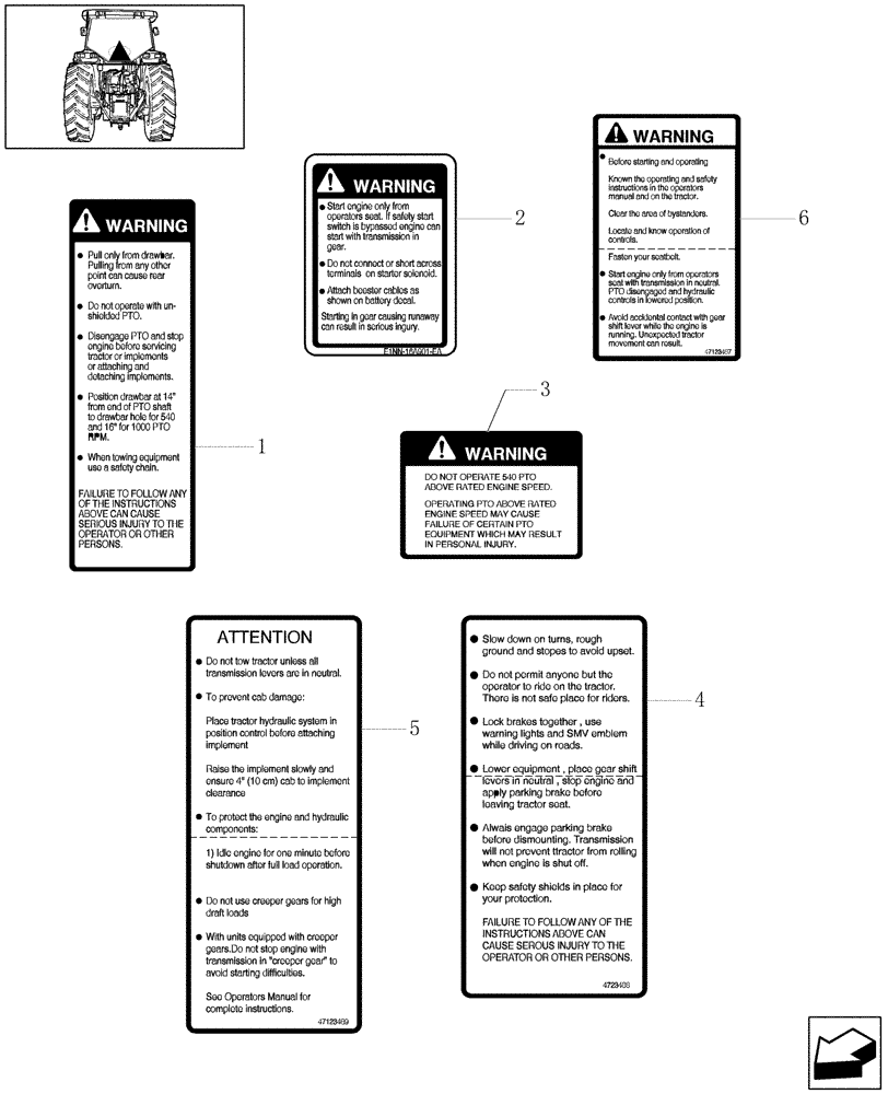 Схема запчастей Case IH JX1100U - (1.98.0/01[02]) - (VAR.007) NA ONLY - DECALS & INSTRUCTION PLATES (13) - DECALS