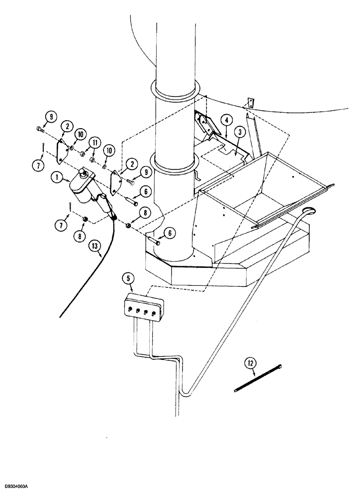 Схема запчастей Case IH 1260 - (4-010) - DISCHARGE ACTUATOR AND CONTROL, SELF CONTAINED HYDRAULICS (06) - ELECTRICAL