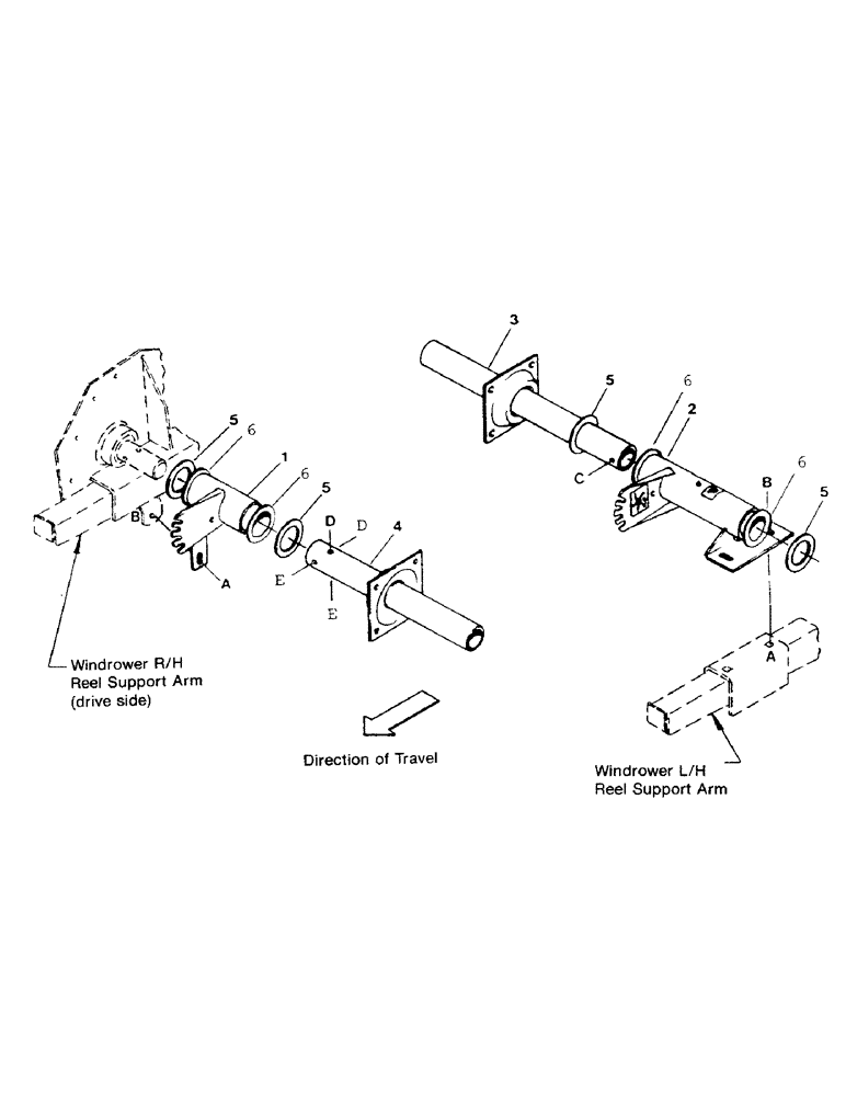 Схема запчастей Case IH 6000 - (9-40) - PICK-UP REEL MOUNTING PACKAGE (09) - CHASSIS/ATTACHMENTS