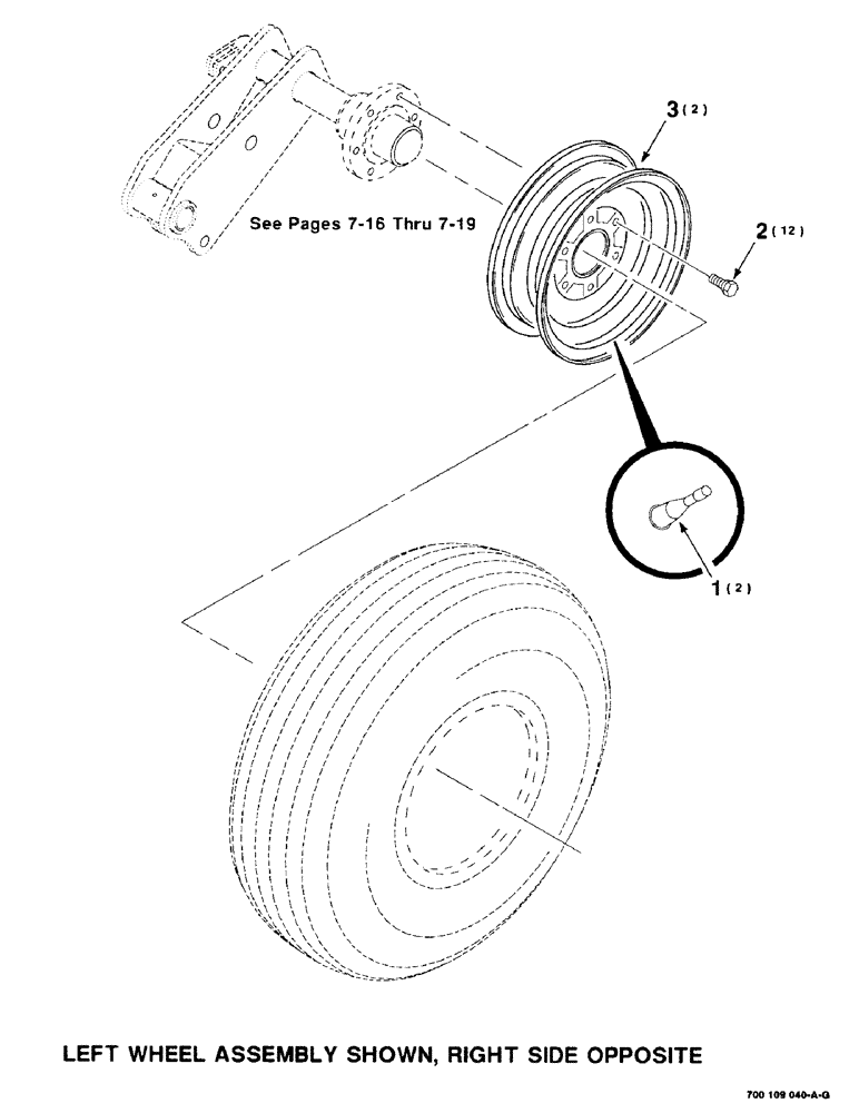 Схема запчастей Case IH 8315 - (7-14) - WHEEL ASSEMBLY (09) - CHASSIS
