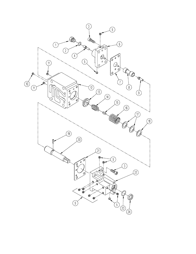 Схема запчастей Case IH STX325 - (06-26) - MANUAL SHIFT TRANSMISSION - CONTROL VALVE ASSEMBLY (06) - POWER TRAIN
