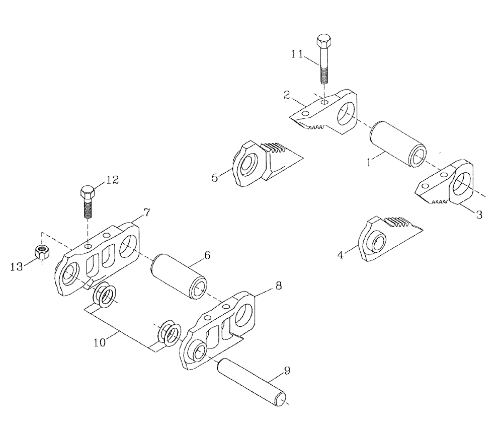 Схема запчастей Case IH 7700 - (A10[06]) - TRACK CHAIN LINKS Mainframe & Functioning Components