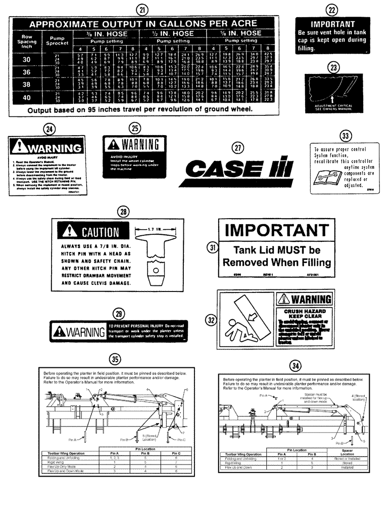 Схема запчастей Case IH 1200 - (E.60.A[03]) - DECALS / TOOLS E - Body and Structure